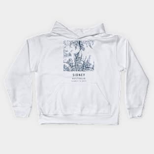 sidney simple map Kids Hoodie